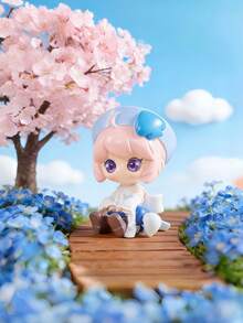 POKOJA LAND 盲盒收藏手办礼品，可爱装饰，粉彩可爱动漫女孩角色盲盒，ABS收藏手办套装（6个常规款+1个隐藏款），桌面装饰摆件，送给朋友、家人和动漫爱好者的完美生日圣诞礼物 - 潮玩盲盒 - 查看 3