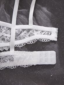 2pcs Sexy Lace Women's Lingerie Set - White - View 5
