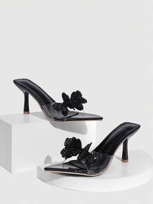CUCCOO SZL Women Heeled Sandals - Black - View 4