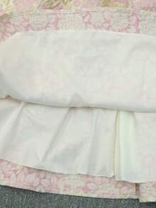 SHEIN 适合小女孩的漂亮无肩带连衣裙，适合中大码少女的生日表演晚礼服，夏季新款优雅粉色高腰蓬蓬裙，新款中国风提花面料童装 - 粉色 - 查看 3