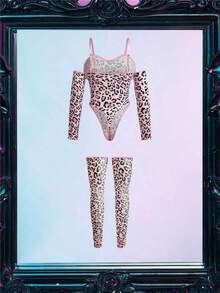 Fantasy Costume Bộ 5 món áo liền quần họa tiết da báo gợi cảm dành cho nữ - Nhiều màu - Xem 9