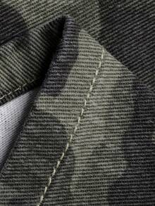 DAZY 青少年男童迷彩印花口袋休闲阔腿牛仔裤 - 軍綠色 - 查看 7