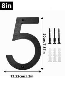 1 Pack House Numbers For Outside, Modern Floating House Number , For Outdoor Mailbox Yard Home Wall Door Garage Gate Decor, Coated Black, For 911 Visibility Signage With Nail Kits Christmas Decoration,Home Decor - Texture - View 19