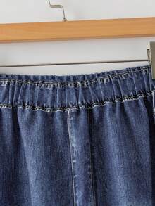 Franclia 大码三件套：条纹吊带背心、阔腿牛仔裤、白色棉质褶皱衬衫，居家休闲装，户外休闲装 - 彩色 - 查看 8