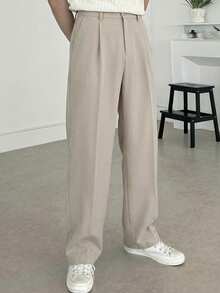 DAZY Men's Solid Khaki Casual Pants, Spring - Khaki - View 5