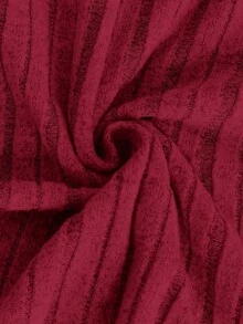 SHEIN EZwear 女士玫瑰红针织修身中长连衣裙 - 玫瑰紅 - 查看 6