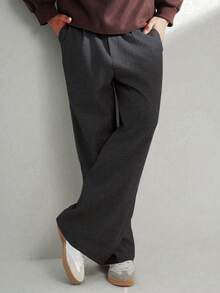 Airaco Quần dài ống đứng dáng rộng có túi dành cho nam giới (kiểu dáng thường ngày). - màu đen - Xem 3