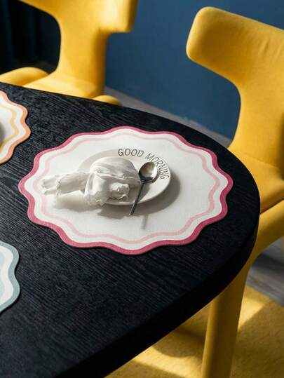 Joivida 1 pieza/4 piezas, Posavasos con forma de flor de cuero sintético aislado, Mantel de mesa de comedor, Resistente al calor y antideslizante, Adecuado para el Día de San Valentín, cena, aniversario, hoteles y restaurantes, decoración festiva, Mantel aislado para mesa de cocina y comedor, Decoración de ambiente festivo