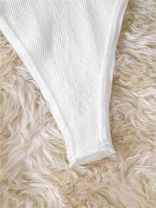 Resyla Plus Size Women Deep V Sexy Solid Color Jumpsuit - White - View 6