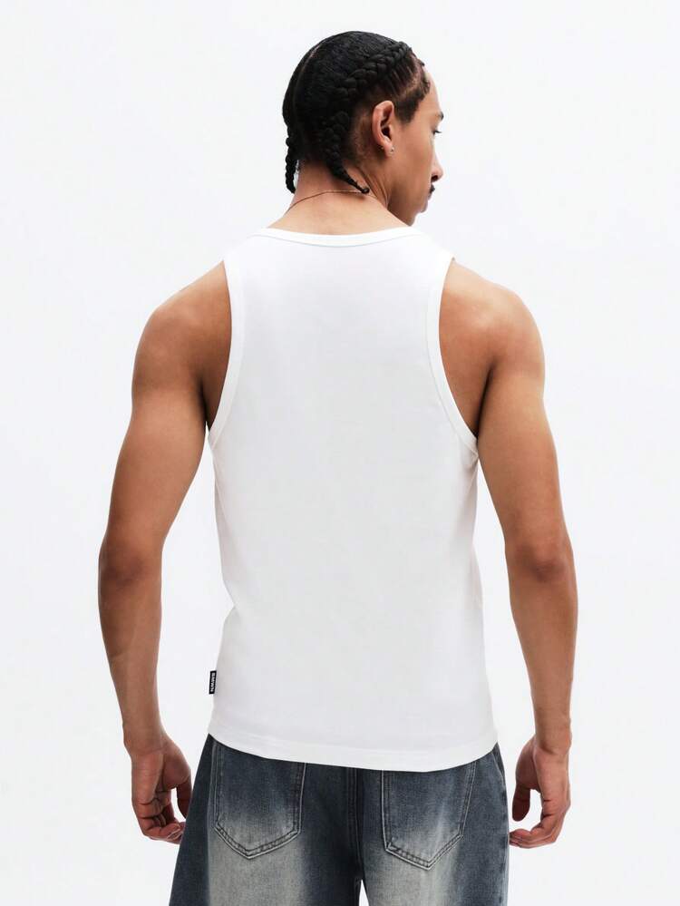 SUMWON Classic Essentials Tank Top Sleeveless Crew Neck Regular Fit Cotton Undershirt Basic Wardrobe Staple Summer Casual Wear