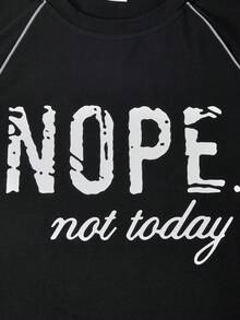 Sparklyn Bộ 2 món áo thun và quần dài kiểu dáng thường ngày dành cho nữ tuổi teen, in hình ngôi sao trắng trên ngực, dây rút trang trí màu trắng, thích hợp cho đi dạo, mua sắm, đi học, có thể phối cùng áo khoác hoặc áo vest. - màu đen - Xem 7