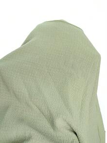 Rosumi Đầm casual cỡ lớn, màu trắng, cổ tròn, không cài cúc, vạt bất đối xứng, kiểu bohemian, thích hợp cho mùa xuân/hè. - Màu xanh Bạc hà - Xem 7