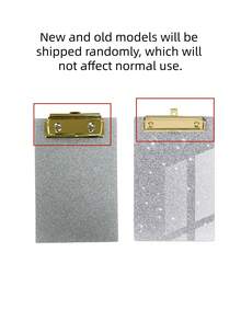 1件 標準信紙尺寸 A5 尺寸 4x6 英吋 壓克力亮粉夾板 金色夾子 時尚亮粉可愛紙屑夾板 女用 辦公桌 辦公室 教室 學用品 返校學生必需品 辦公配件 工作站裝飾 - 彩色 - 查看 9