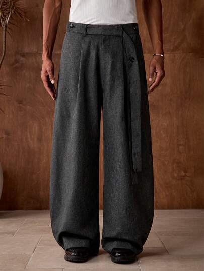 AKNOTIC Business Casual Men's Casual Loose Elastic Waist Straight Leg Chino Pants, Suitable For Summer, Vacation, Daily Wear, Party, Couple Matching, Men's Gift Men Skirt Men Wide Leg Pants Grey Shorts For Men Mens Pleated Suit Pants Men Church Pants