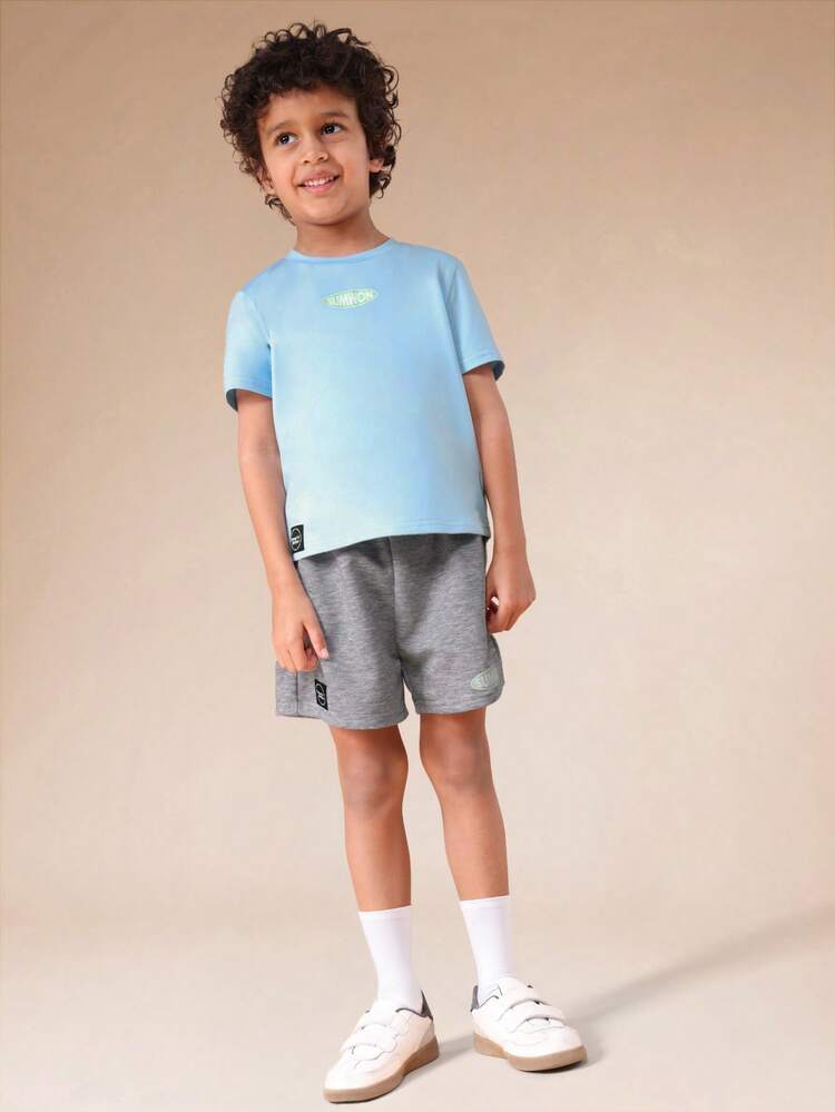 Tokyo Graphic Tee With Heathered Shorts