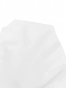 Breezaya 女士纯色立领褶皱短泡泡袖衬衫 - 白色 - 查看 7