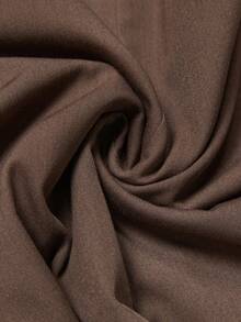 Comfylo Plus Size 2 Pieces Set: Sleeveless Top And Midi Skirt, Versatile For Commuting And Outings Brown Top Valentine's Day Birthday Elegant - Brown - View 6