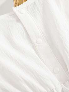 Sparklyn Áo sơ mi thêu kiểu Pháp cổ điển truyền thống Trung Đông cho bé gái, thiết kế mới, váy tay lửng - trắng - Xem 9