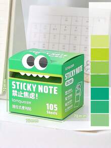 Zazumi Big Mouth Monster Design Pull Tab Sticky Notes Cute Pearl Finish Transarent Stationery Gift For Students Holiday Season Birthday Gift Ideas Must Haves - Multicolor - View 15