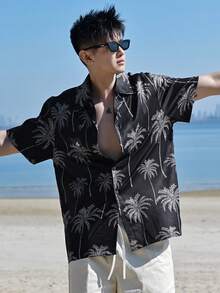 DAZY 夏季西兰花印花度假风衬衫 - 彩色 - 查看 8