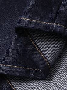 DAZY Men's Solid Blue Washed Denim Suit, Summer - Blue - View 8