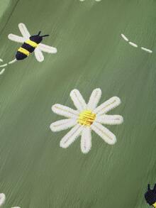 EMERY ROSE Bộ áo liền quần nữ cỡ lớn in họa tiết hoa cúc và ong, áo liền quần hoa màu xanh lá cây cho nữ, áo liền quần mùa hè màu xanh lá cây, áo liền quần in họa tiết hoa cúc và ong màu xanh ô liu, áo liền quần in họa tiết hoa cúc cho nữ, áo liền quần không tay màu xanh lá cây cho nữ, áo liền quần ống rộng in họa tiết hoa, áo liền quần mùa hè màu xanh lá cây, áo liền quần in họa tiết hoa cúc và ong màu xanh ô liu, áo liền quần màu xanh ô liu - màu xanh lá - Xem 6