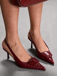 CUCCOO SZL 女士高跟鞋 - 酒紅色 - 查看 7