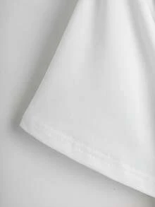 Manfinity Dauomo Men's Casual Short Sleeve T-Shirt | Lightweight, Modern Design, Machine Washable, Regular Fit, Black & White Abstract Brushstroke Print, Warm Weather Apparel - Multicolor - View 3