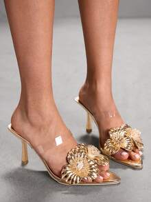 CUCCOO SZL Women Heeled Sandals - Rose Gold - View 1