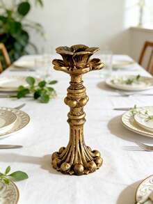 Cirelle 1PC Bar Restaurant Living Room Dining Table Decoration Ornament Atmosphere Photo Prop Candle Holder Base Vintage Candelabra Suitable For Bar, Restaurant, Living Room, Dining Table, Holiday Party, Wedding, Vintage Home Decor, Photography Background And Other Scenes - Multicolor - View 6