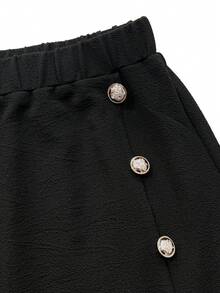 EMERY ROSE 大码女式蚂蚁图案装饰纽扣A字裙