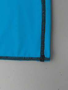 Manfinity Swimmode Men's Summer Vacation Raglan Sleeve Rash Guard - Teal Blue - View 6