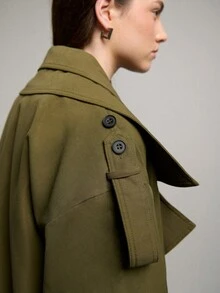 Nöista Oversized Jacket With Wide Lapel And Lightweight Structured Fit. Chic And Modern, Perfect For Spring Outfits, Everyday Wear And Spring Styling. - Green - View 3