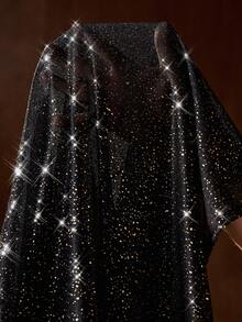 AKNOTIC Business Casual 男士时尚性感透视金属箔短袖衬衫，夏季 - 金色 - 查看 6