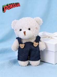 4.7英寸可爱腮红吊带裤小熊毛绒钥匙扣挂件，带可爱腮红的吊带熊玩具，情人节、毕业礼物、派对小礼物、DIY手工、圣诞礼物、可爱装饰、圣诞装饰品 - 彩色 - 查看 19