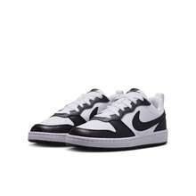 Nike Court Borough Teen Sneakers Modern Anti-Slip Lace-Up Commuting Gym Travel Black DV5456-131 - White/Black - View 4