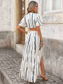 Brillora 女士碎花连衣裙，适合春夏度假穿着 - 彩色 - 查看 2