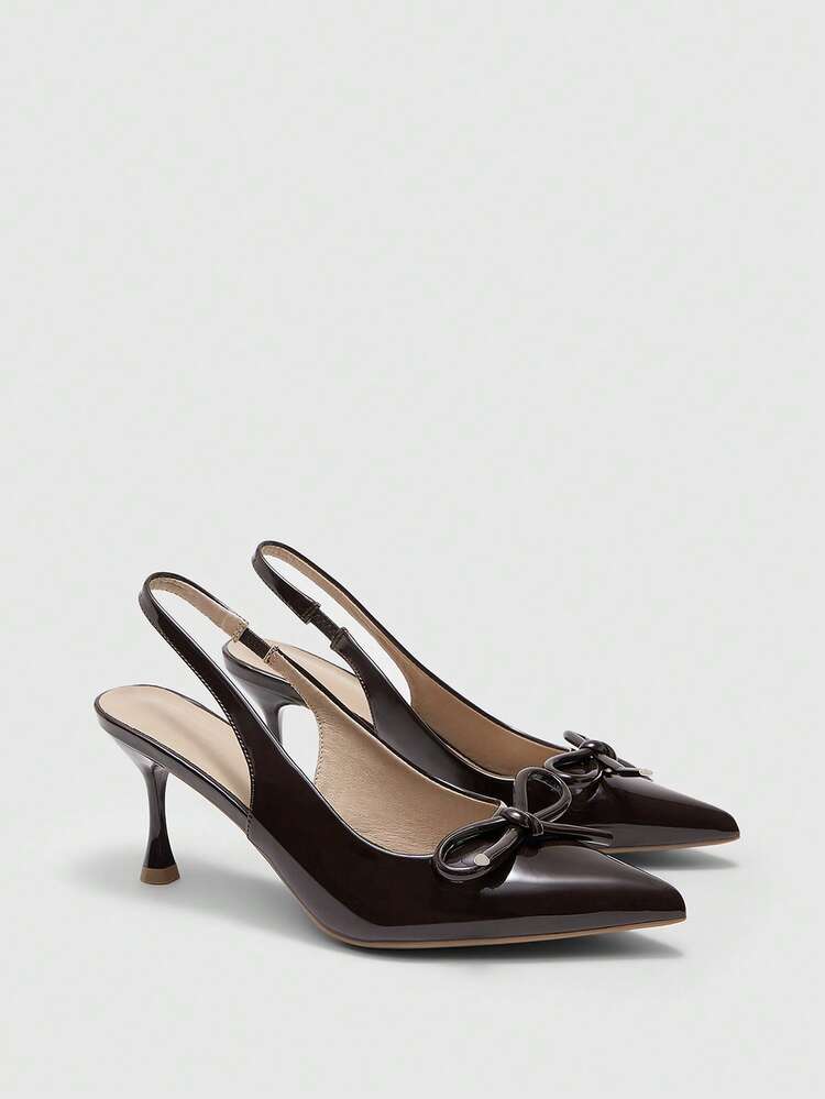 CUCCOO BIZCHIC 2026 Nowe modne damskie eleganckie szpilki ze szpiczastym noskiem i kokardką, eleganckie buty na imprezę