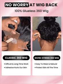 Invisi Draw-Strings Body Wave 360 Lace Frontal Glueless Wig With Bleached Knots Wear And Go Glueless Human Hair Wig Pre-Plucked Hairline 180% Density 14-26 Inch Unprocessed Virgin Hair Vacay Vibes Active Energy Travel Essential Holiday Outfits Bridesmaid Gifts Accessories Valentine's Day Human Hair Lace Wig Natural Glueless Wig For Romantic Date For Women - SNatural - View 13