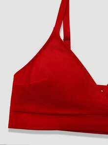 Sweetra 大码夏季无袖系带休闲沙滩比基尼套装 - 彩色 - 查看 3