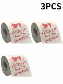 Joivida [1 Roll Of "I Love You" Toilet Paper] "I Love You From Top To Bottom" Toilet Paper Roll, Decorative Love Themed Paper Product, Universal Holiday Gift, No Electricity Required, Feather Free, Suitable For Anniversaries, Weddings, Party Decorations, Valentine's Day, Etc., Suitable For 14 Years Old And Above - Multicolor - View 15