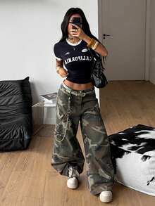 Coolane 巴西女士夏季街头风酷炫篮球球衣设计字母印花白色上衣 - 藍色 - 查看 2