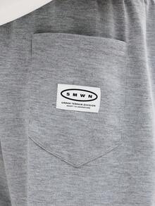 SUMWON Comfortable Relaxed Fit Drawstring Sweatpants With Side Pockets For Casual Loungewear And Weekend Wear Plain - Light Grey - View 3