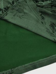 Sweetra Áo hai dây không tay ôm sát, hở lưng, cổ tròn, buộc dây, màu đỏ rượu vang trơn, chất liệu lưới nhung, cỡ lớn, thích hợp cho mùa xuân/thu, hè. - màu xanh lá - Xem 5