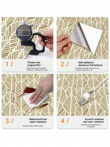 Cirelle Removable Faux Rattan Wallpaper - 3m Self-Adhesive Geometric Line Design, Waterproof & Thickened For Easy DIY Room Makeover - Multicolor - View 11