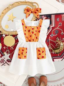 Sparklyn Áo sơ mi thêu kiểu Pháp cổ điển truyền thống Trung Đông cho bé gái, thiết kế mới, váy tay lửng - trắng - Xem 2