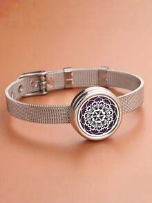 Wholesale Stainless Steel Aroma Diffuser Bracelet, Adjustable Essential Oil Diffuser, Perfume Bracelet. - Royal Blue - View 11