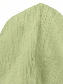 Rafferiza 女士优雅露脐抹胸上衣和半裙套装（2件套），度假装 - 綠色 - 查看 7