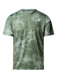 The North Face 24/7 Printed Men's T-Shirt Green - Bark Mist Light Refract - View 1
