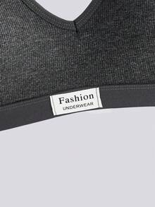 3 件装女士舒适无钢圈软杯纯色文胸内衣 - 彩色 - 查看 4